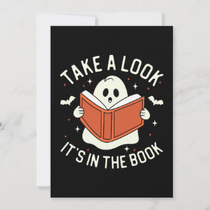 Take A Look It's In The Book Ghost Reader Invitation