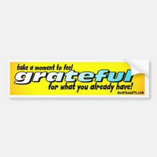 TAKE A MOMENT TO FEEL GRATEFUL BUMPER STICKER