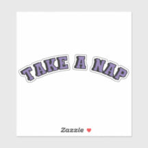 Take a nap purple text 