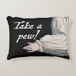 Take a Pew Regency Manicule Accent Pillow