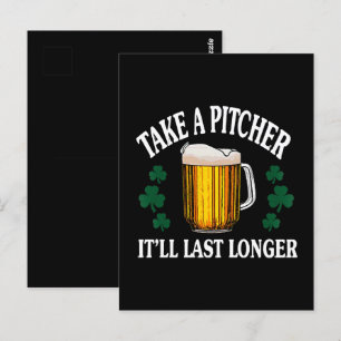 Take A Pitcher It'll Last Longer Postcard