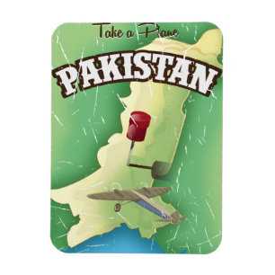 Take a plane Pakistan travel poster Magnet