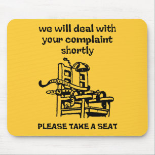 Take A Seat Funny Mousepad Humour