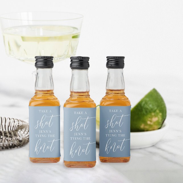 Take a Shot, She's Tying the Knot Bachelorette Liquor Bottle Label (Creator Uploaded)