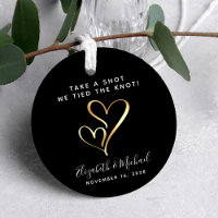 Take A Shot We Tied The Knot Wedding Black