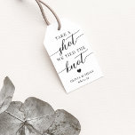 Take a Shot, We Tied the Knot Wedding Favour Gift Tags<br><div class="desc">Get the party started with these cute favour tags designed to attach to shot glasses or mini liquor bottles. Design features "take a shot, we tied the knot" in classic serif and calligraphy script lettering, along with a small heart. Personalize with your initials and wedding date beneath. Perfect for wedding...</div>