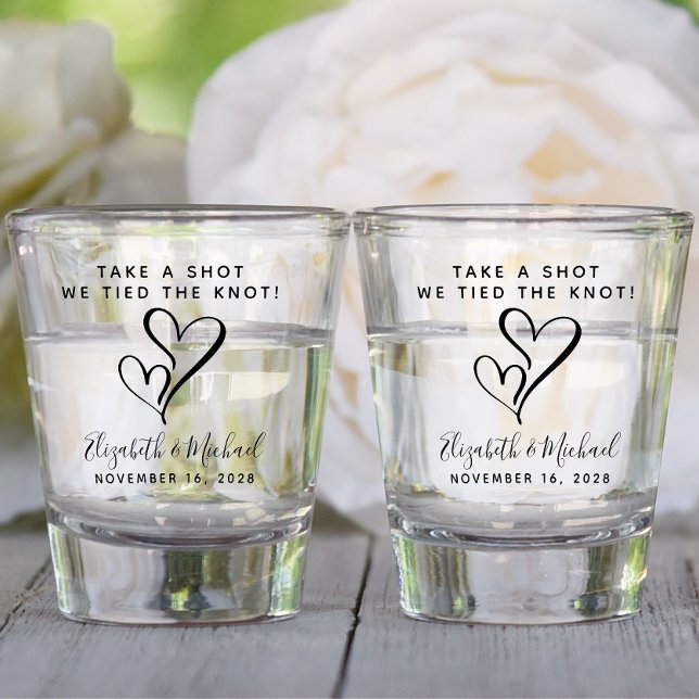 Take A Shot We Tied The Knot Wedding Favour Glass (Creator Uploaded)