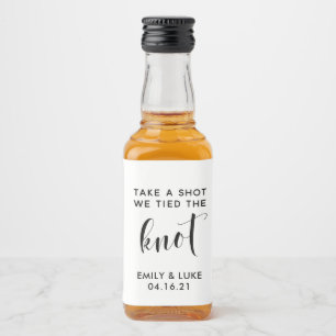 Take a Shot we Tied the Knot Wedding Favour Liquor Bottle Label