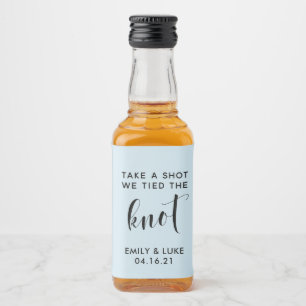 Take a Shot we Tied the Knot Wedding Favour Liquor Bottle Label