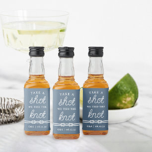 Take a Shot, We Tied the Knot Wedding Favour Liquor Bottle Label