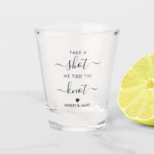 Take a Shot We Tied the Knot Wedding Liquor Glass