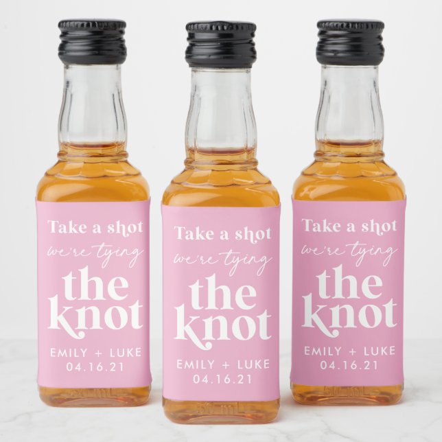 Take a Shot We're Tying the Knot Engagement Favour Liquor Bottle Label (Bottles)