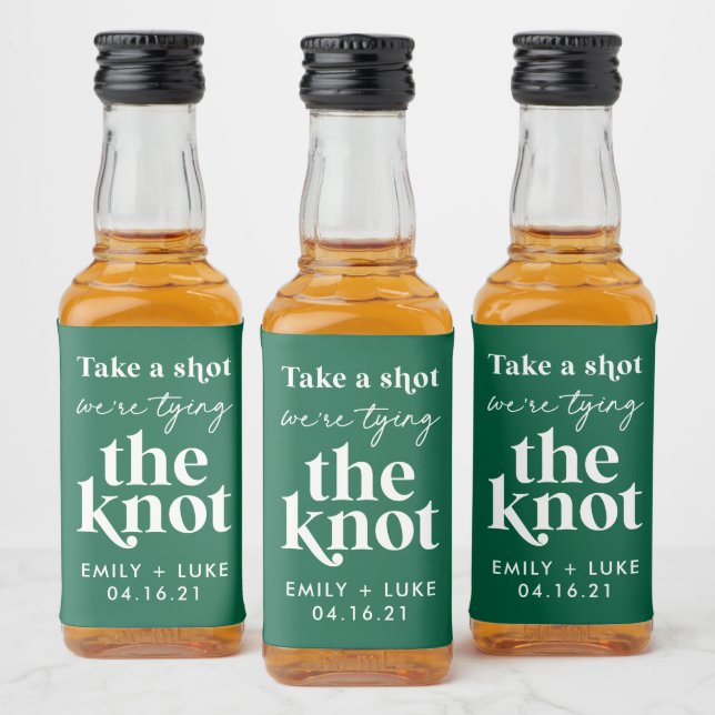 Take a Shot We're Tying the Knot Engagement Favour Liquor Bottle Label (Bottles)