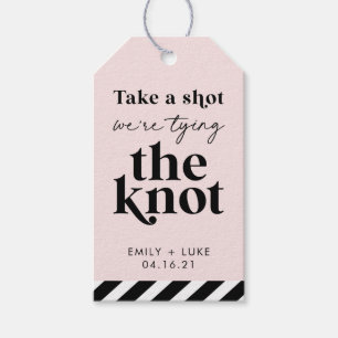 Take a Shot We're Tying the Knot Wedding Favour Gi Gift Tags