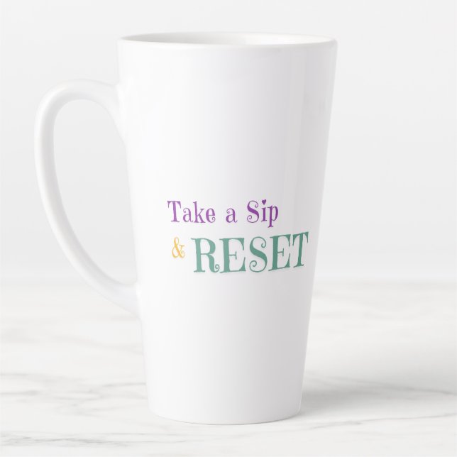 Take a Sip & Reset Mug – Motivational Check List (Left)