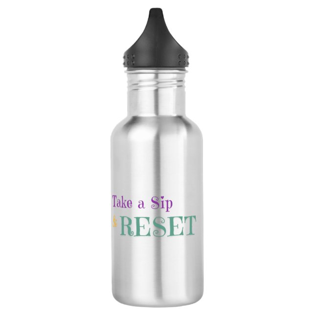 Take a Sip & Reset Mug – Motivational Check List 532 Ml Water Bottle (Left)