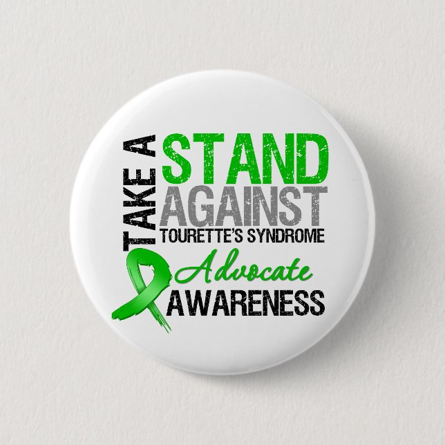 Take a Stand Against Tourette Syndrome 2 Inch Round Button (Front)