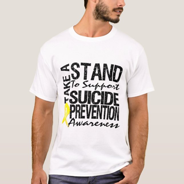 Take A Stand To Support Suicide Prevention T-Shirt (Front)
