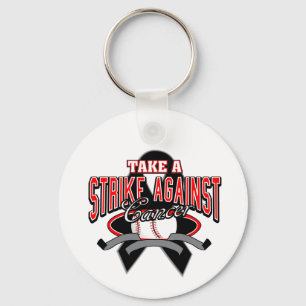 Take a Strike Against Melanoma Cancer Keychain