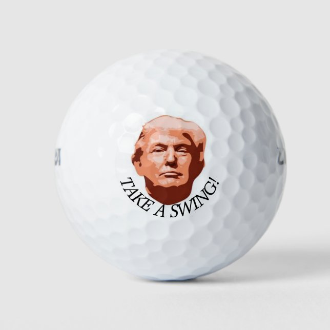 TAKE A SWING AT TRUMP GOLF BALLS (Front)