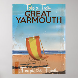 Take a Train to Great Yarmouth travel poster. Poster