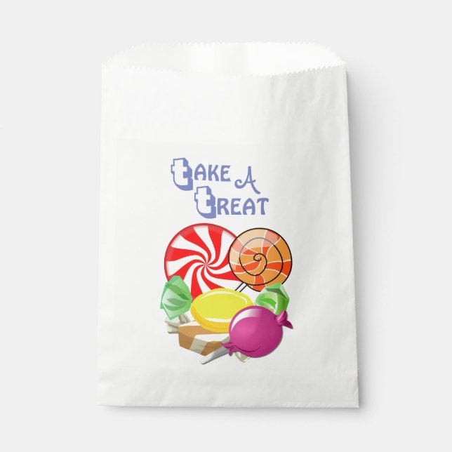 Take a Treat Candy Favour Bag (Front)