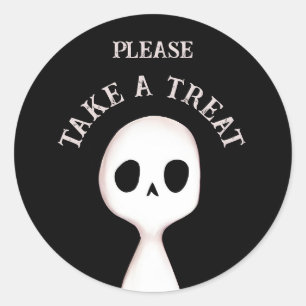 Take a treat classic round sticker