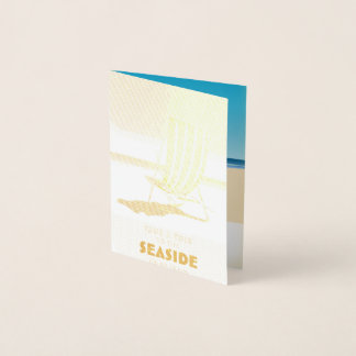 Take a trip to the seaside foil card