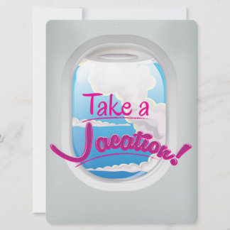 Take a Vacation airline window poster Invitation