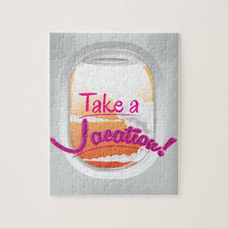 Take a Vacation airline window poster Jigsaw Puzzle