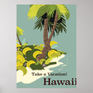 Take a Vacation Hawaii vintage travel poster