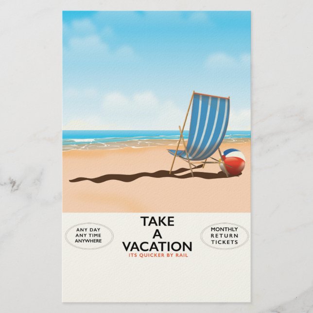 Take a Vacation Stationery (Front)