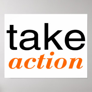 Take Action Orange Poster