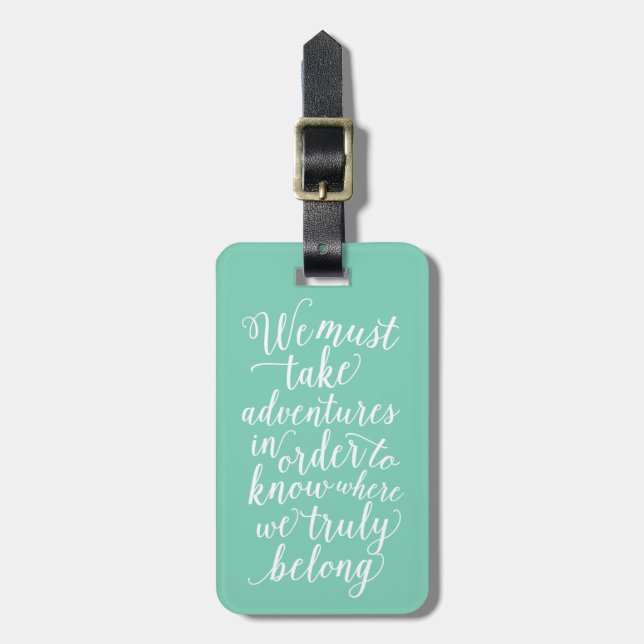 Take Adventures in Seafoam | Luggage Tag (Front Vertical)
