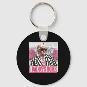 Take America Back Daddys Home Funny Pink Donald Keychain