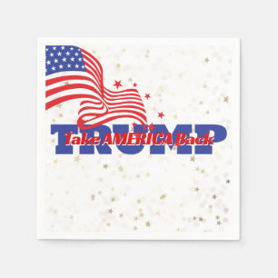 TAKE AMERICA BACK Trump Slogan Napkin