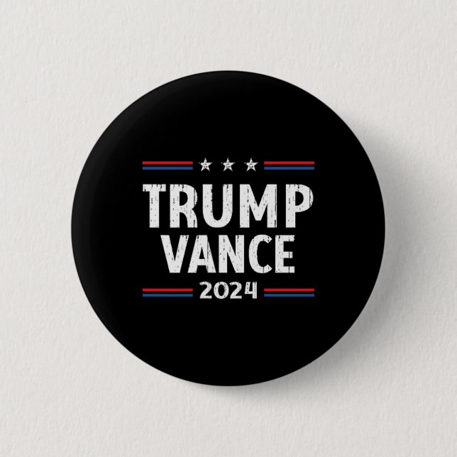 Take America Back Trump Vance 2024 Vice President  2 Inch Round Button (Front)