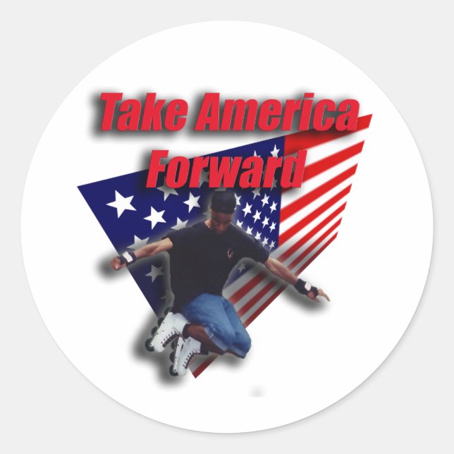 Take America Forward Classic Round Sticker (Front)