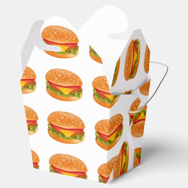 Take-away burger favor box (Opened)