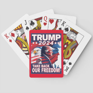 Take Back Our Freedom Donald Trump Profile 2024  Playing Cards