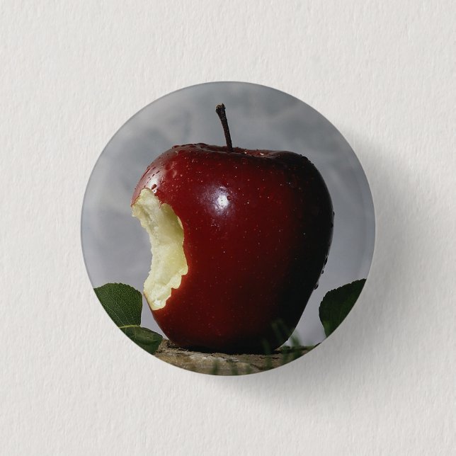 Take Bite Out Of Apple 1 Inch Round Button (Front)