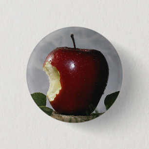 Take Bite Out Of Apple 1 Inch Round Button