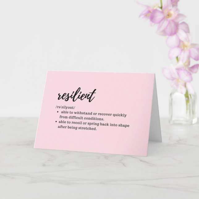 TAKE CARE CARDS - Definition of Resilient (Orchid)