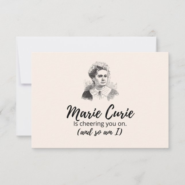 Take Care Cards - Marie Curie Is Cheering You On (Front)