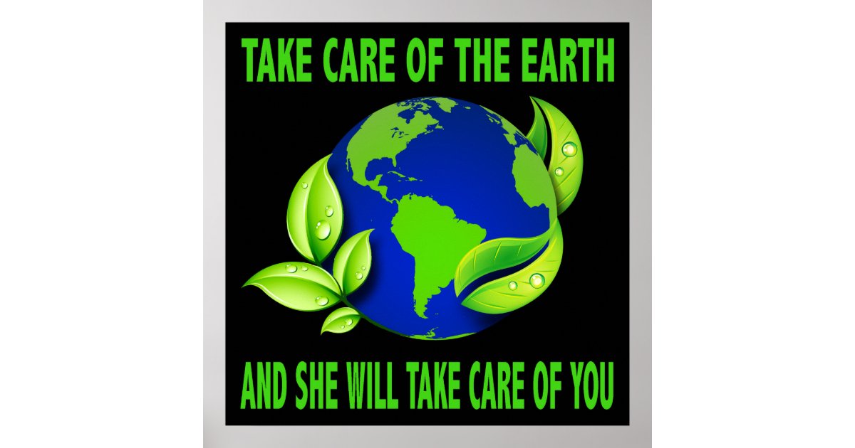 take-care-of-the-earth-poster-zazzle-ca