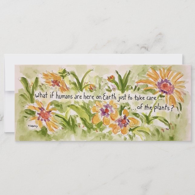 Take Care Of The Plants card (Front)