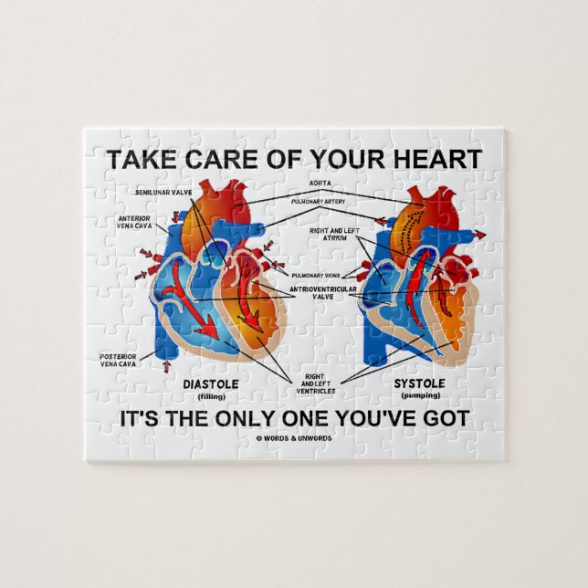 Take Care Of Your Heart It's Only One You've Got Jigsaw Puzzle (Horizontal)