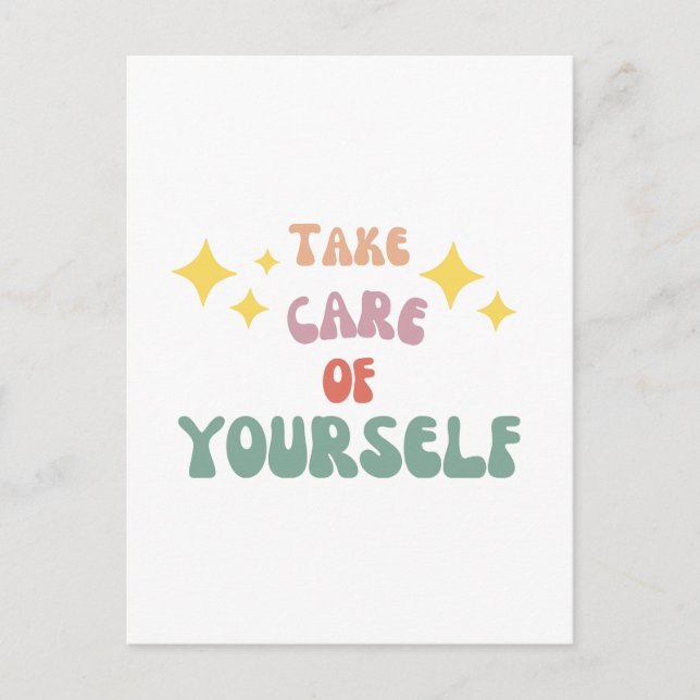 Take care of yourself postcard (Front)