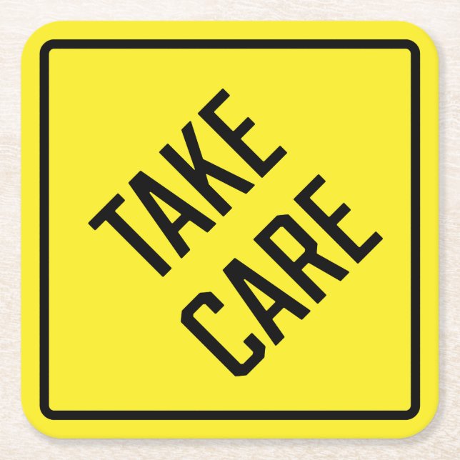 Take Care Paper Coaster (Front)