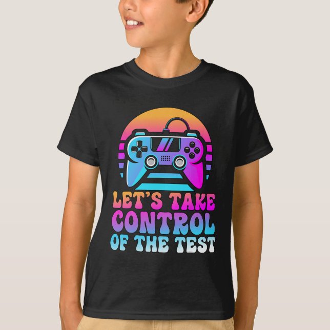Take Control Of The Test - Game Lovers Testing Day T-Shirt (Front)